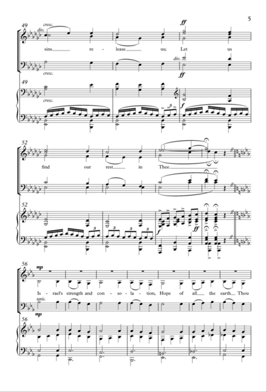 Come, Thou Long Expected Jesus 4-Part scores gallery preview page 4