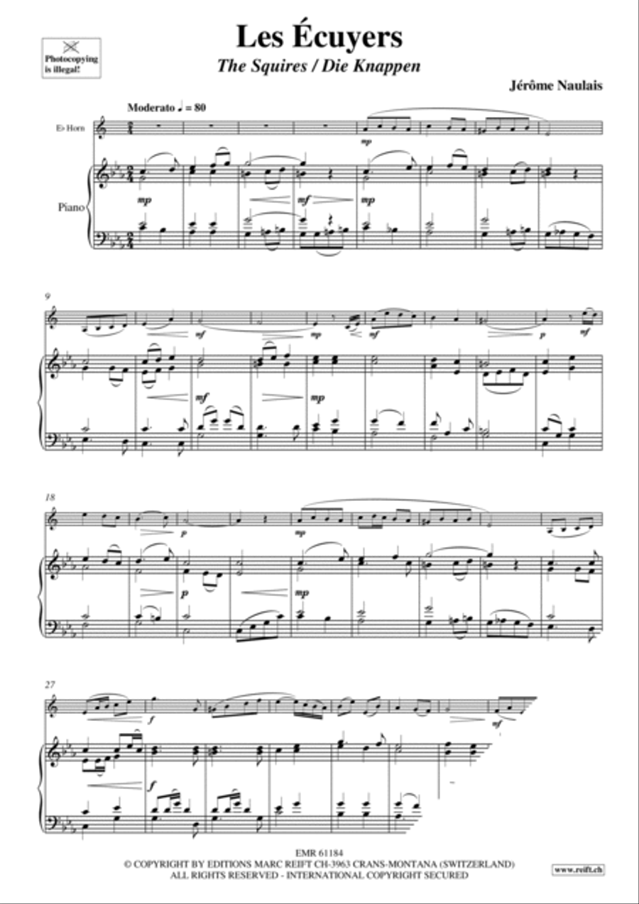 Les Ecuyers Horn scores gallery preview page 5