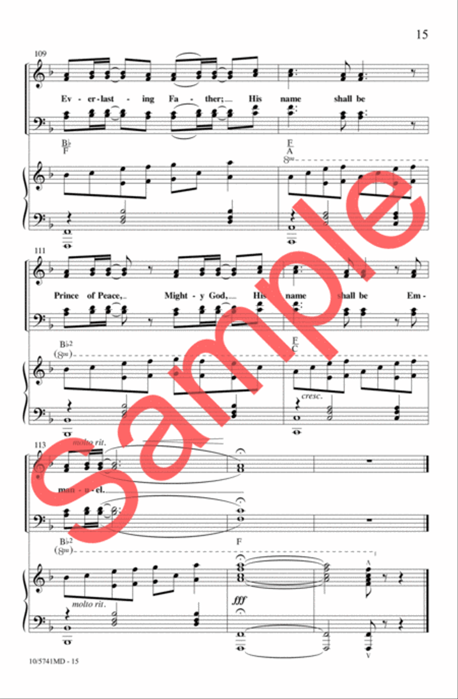 O Come, All Ye Faithful (His Name Shall Be) 4-Part scores gallery preview page 14