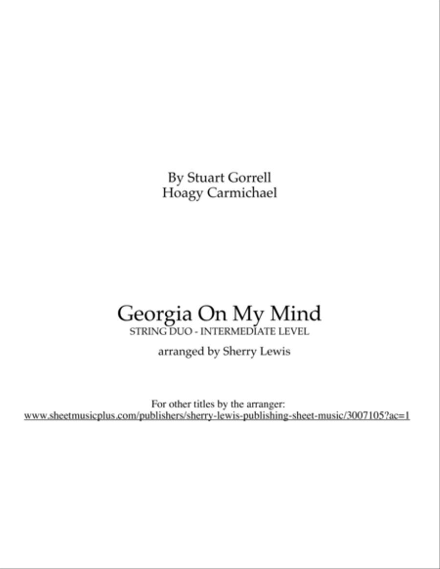 Georgia On My Mind String Duet scores gallery preview page 2