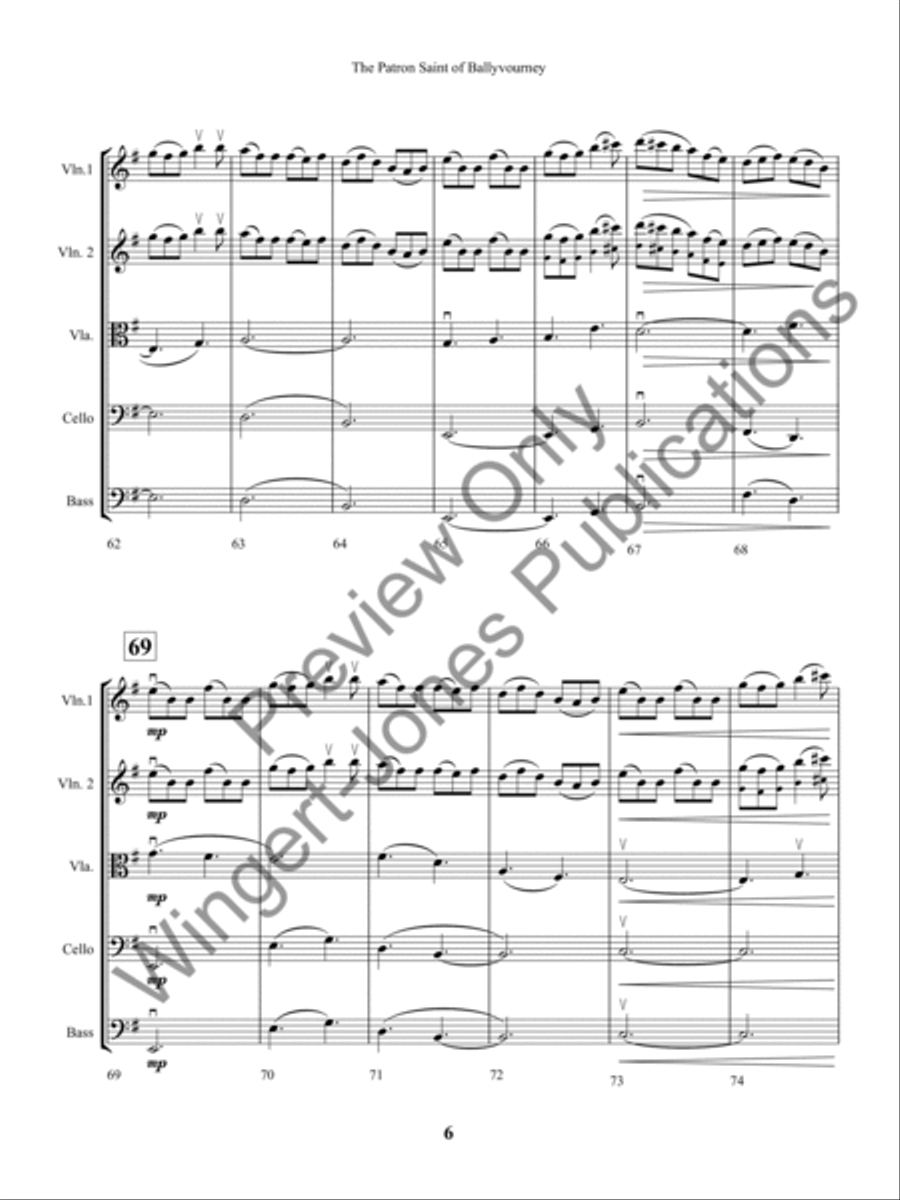 The Patron Saint of Ballyvourney (Score) String Orchestra scores gallery preview page 9