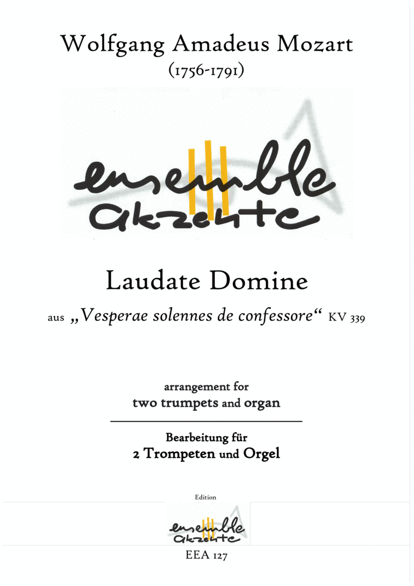 Laudate Domine - arrangement for two trumpets and organ image number null