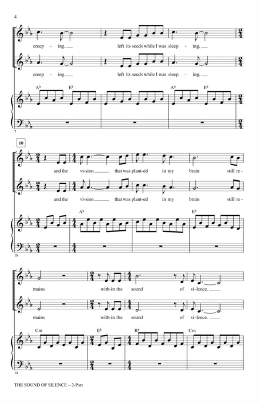 The Sound Of Silence (arr. Roger Emerson) 2-Part scores gallery preview page 2