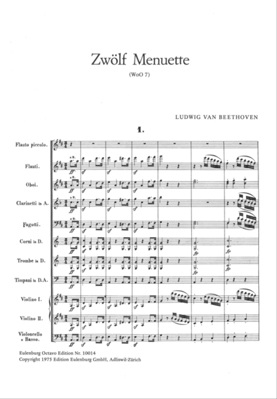 12 Minuets 12 Minuets Orchestra scores gallery preview page 2