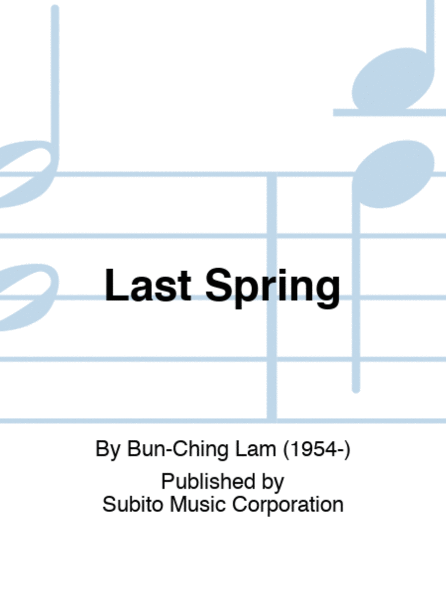 Last Spring (parts) Piano Quartet scores gallery preview page 1