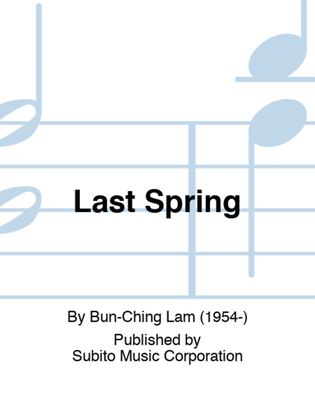 Book cover for Last Spring (parts)
