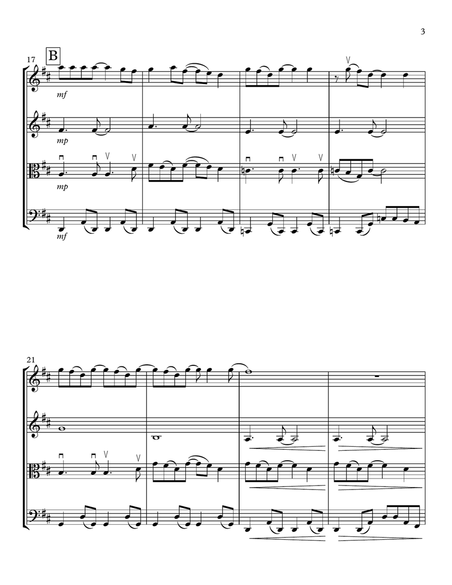 Sweet Child O' Mine String Quartet scores gallery preview page 3