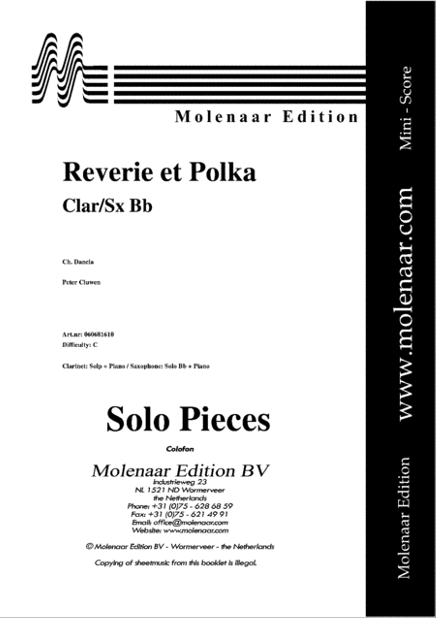 Reverie et Polka Clarinet scores gallery preview page 2