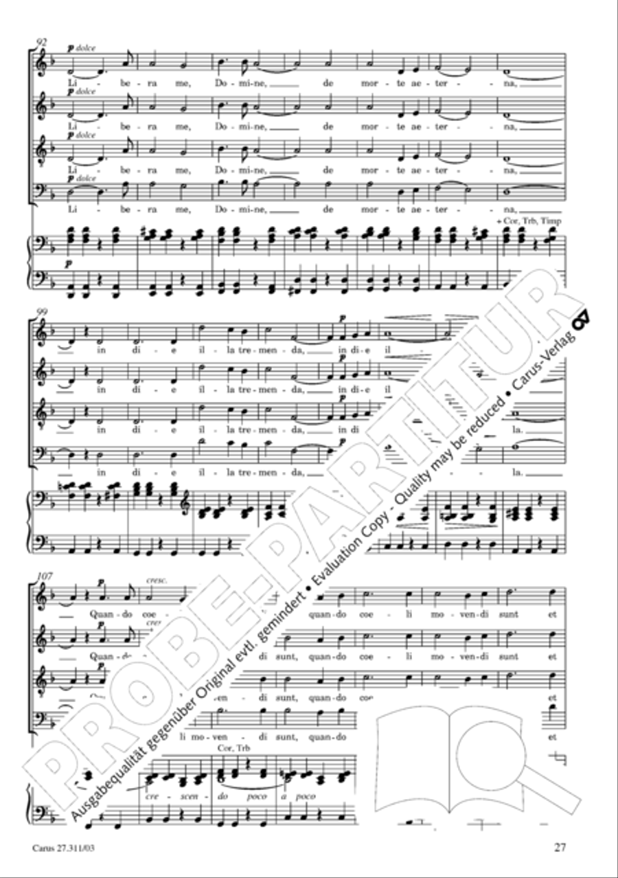 Requiem - church version (Requiem. Fassung mit kleinem Orchester) Requiem - church version (Requiem. Fassung mit kleinem Orchester) 4-Part scores gallery preview page 28
