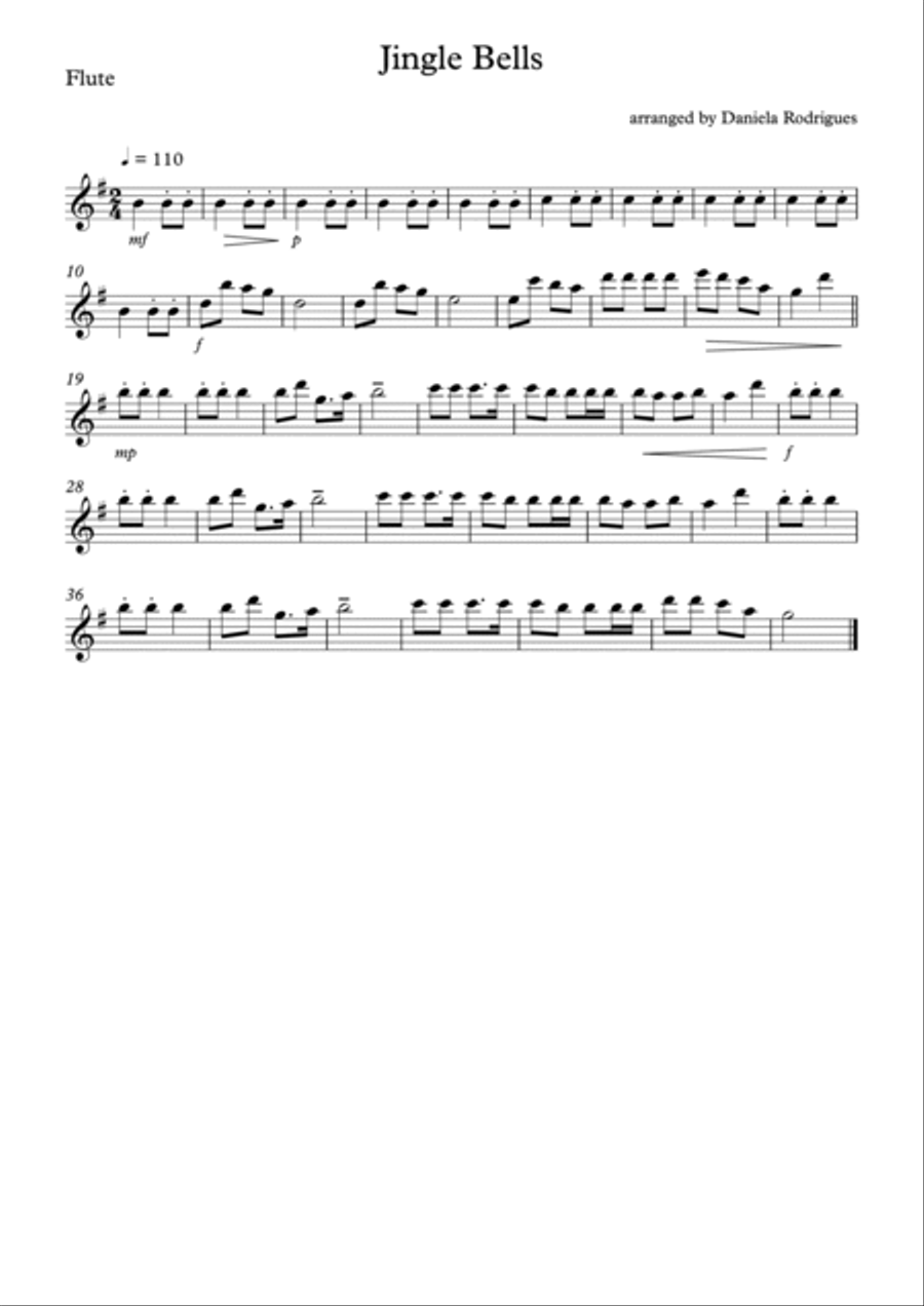 Jingle bells - quartet Jingle bells - quartet Clarinet scores gallery preview page 3