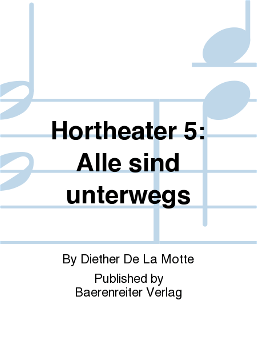 Hörtheater 5: Alle sind unterwegs (1976) Voice scores gallery preview page 1