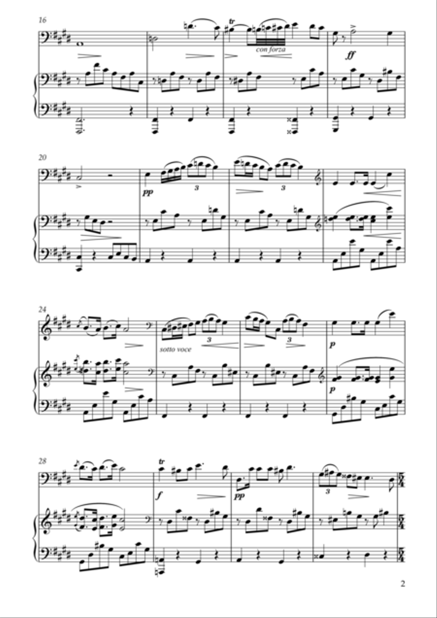 Nocturne in C# Minor Op. Poth (KK IVa-11/BI-49) for Violoncello & Piano Piano scores gallery preview page 2