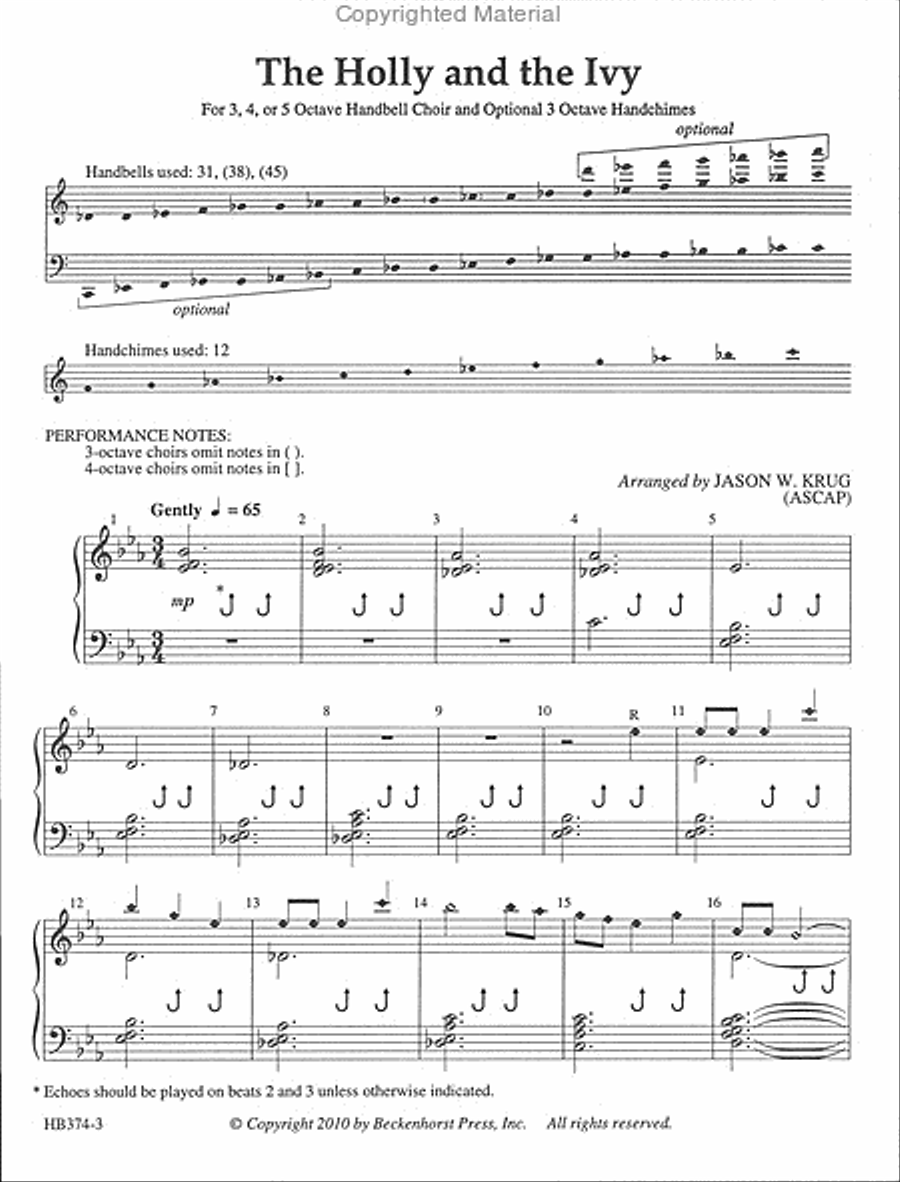 The Holly and the Ivy - Sanders 4-Octaves scores gallery preview page 2