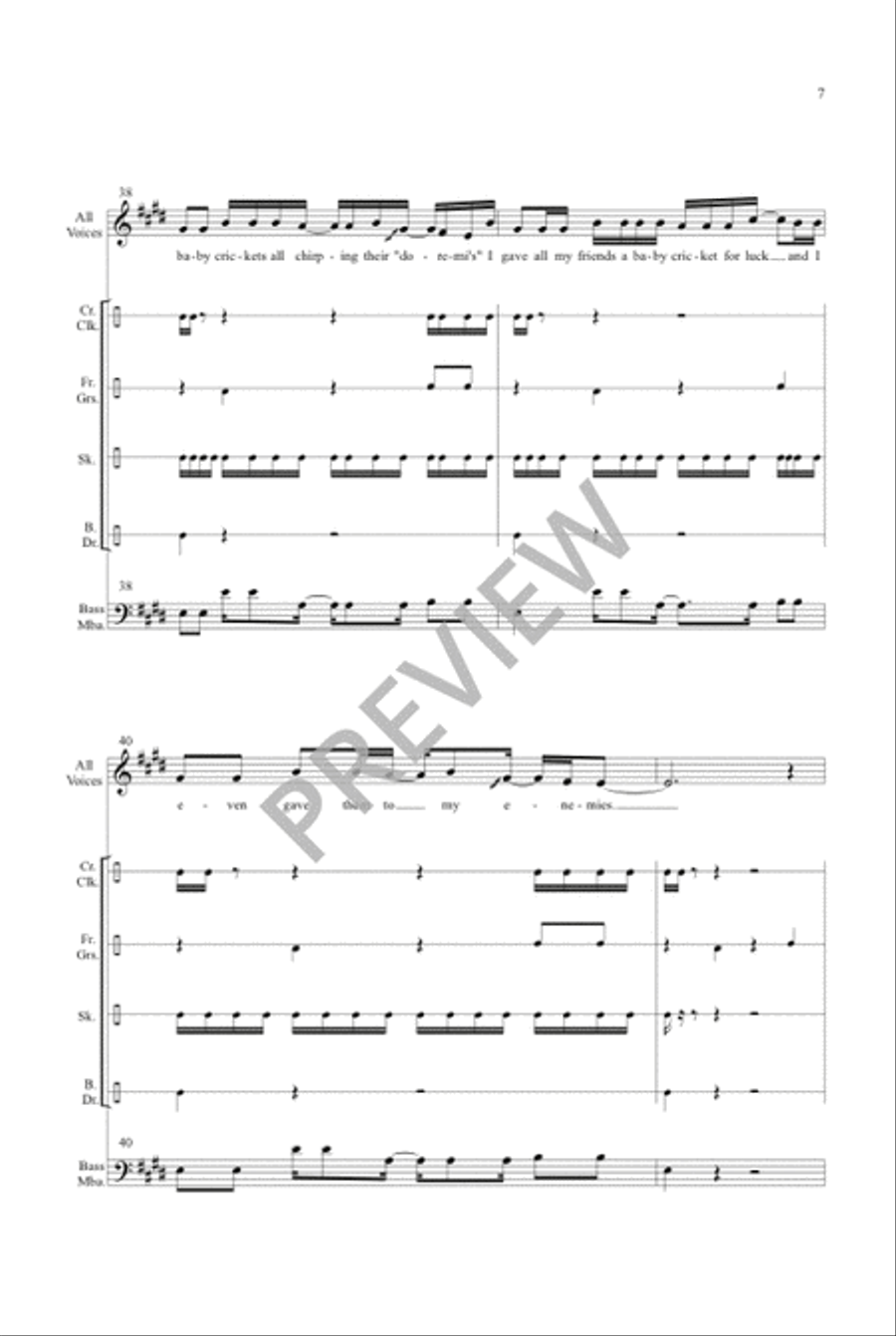 Peace on Earth...and lots of little crickets 2-Part scores gallery preview page 6