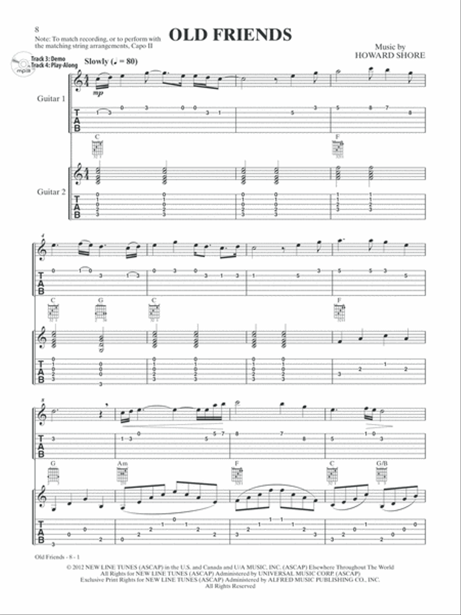 The Hobbit -- An Unexpected Journey Instrumental Solos Guitar scores gallery preview page 3