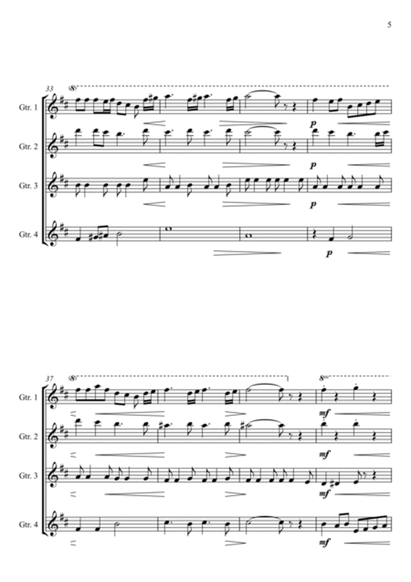 Glazunov String Quartet No. 3 (Guitar Quartet) image number null