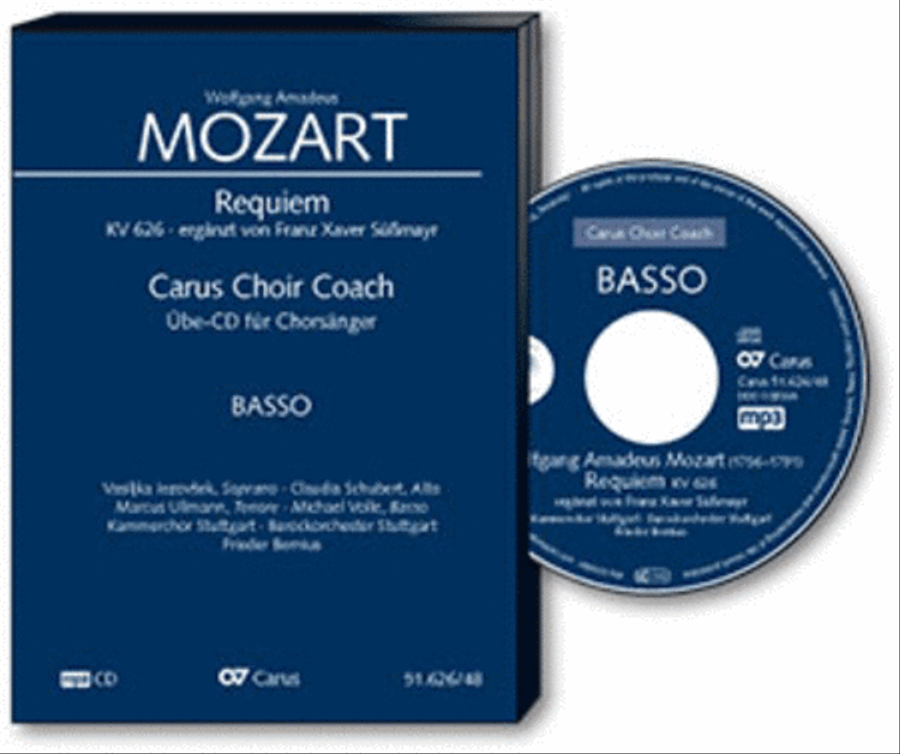 Requiem (Sussmayr) - Carus Choir Coach - Bass 4-Part scores gallery preview page 1
