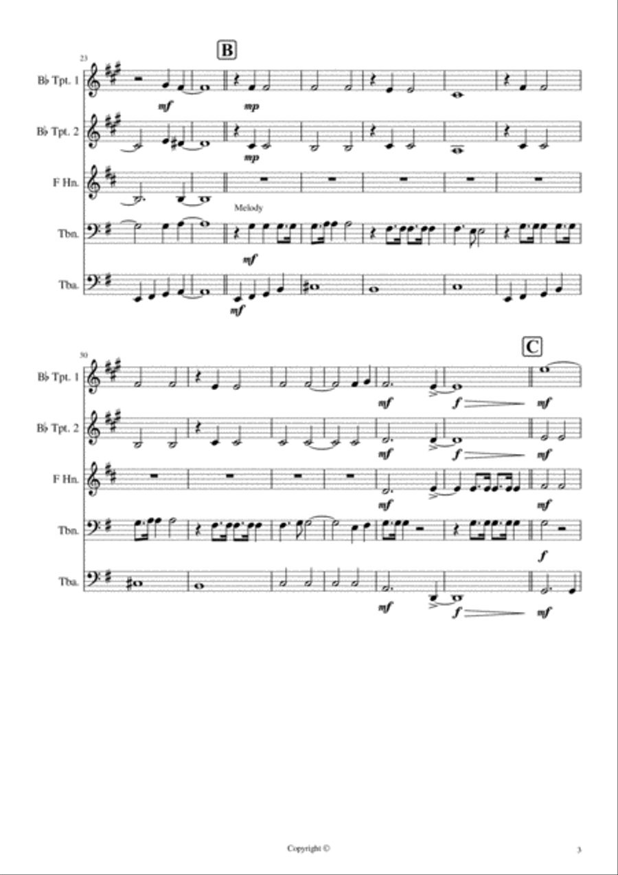 The Name Of The Game Brass Ensemble scores gallery preview page 3