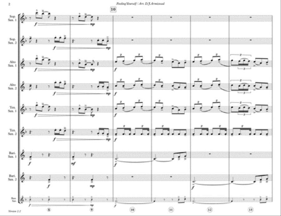 Fooling Yourself (the Angry Young Man) Woodwind Ensemble scores gallery preview page 2