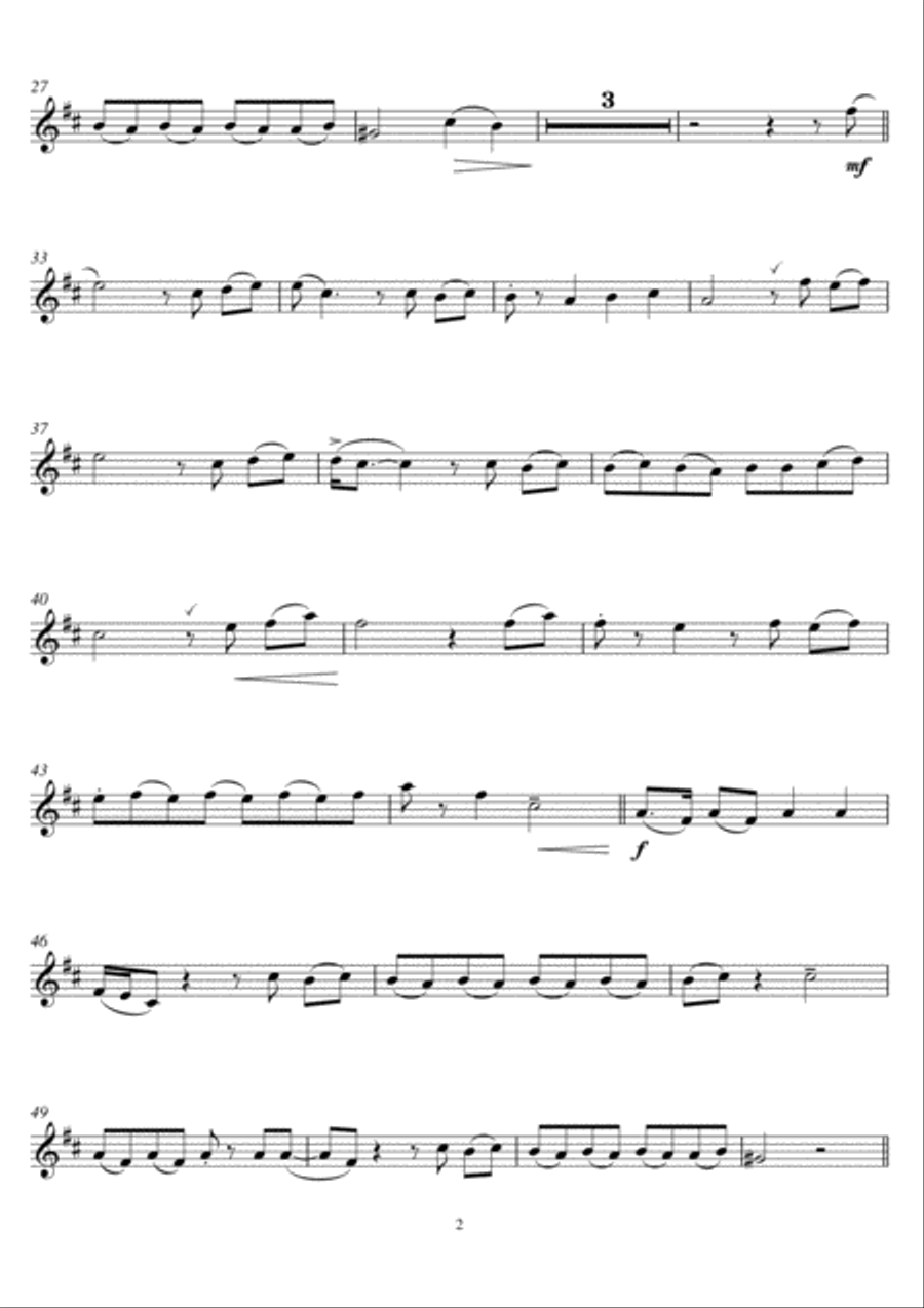 Cold Shoulder Clarinet Solo scores gallery preview page 2