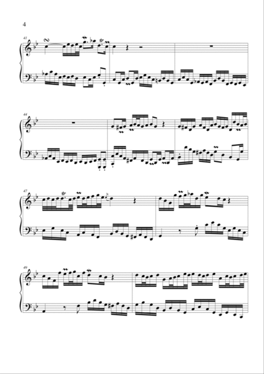 J.S.Bach - Sei gegrusset,Jesu gutig BWV 768 Choral & variations for piano 4-Part scores gallery preview page 4