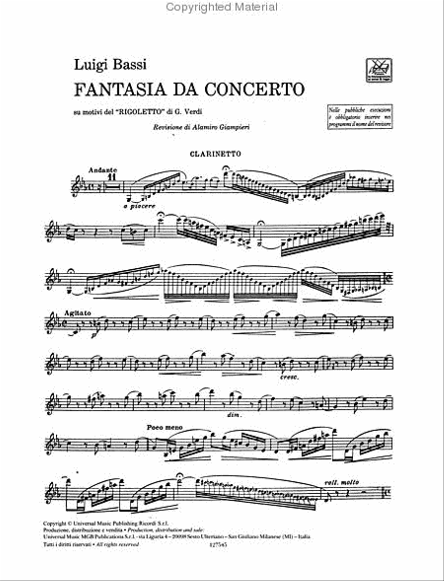 Rigoletto Fantasia da concerto