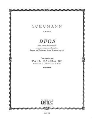 Duos D'apres Les Etudes En Forme De Canon (trio - Piano)