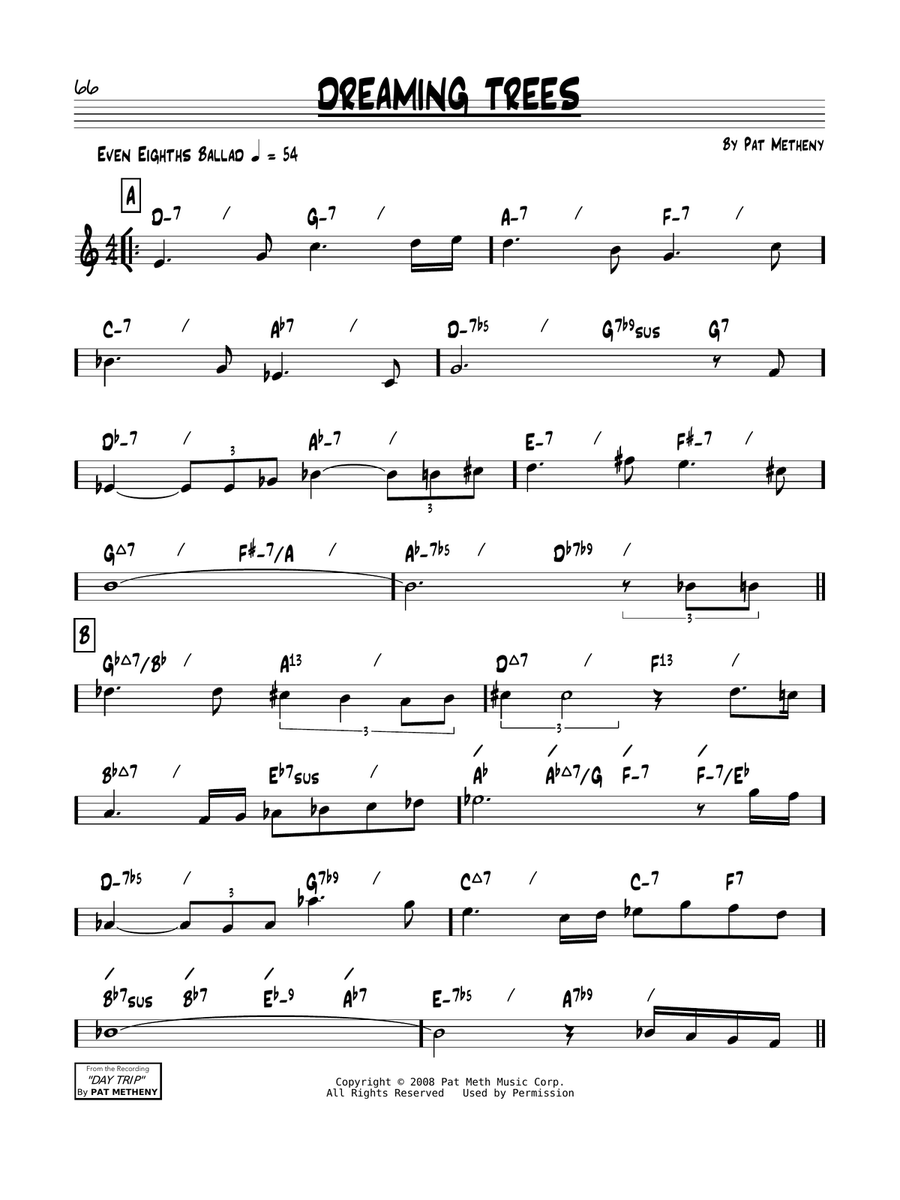 Dreaming Trees Piano scores gallery preview page 1