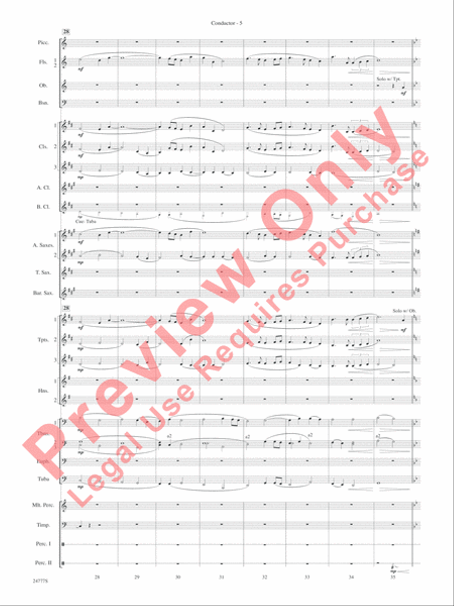 Harry at Hogwarts (from Harry Potter and the Goblet of Fire) Concert Band scores gallery preview page 7