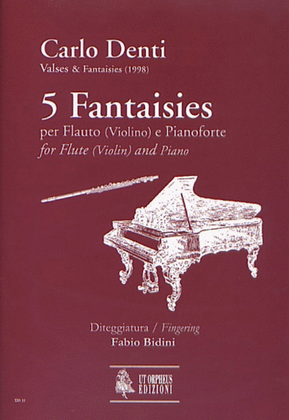 Book cover for 5 Fantaisies for Flute (Violin) and Piano (1998)