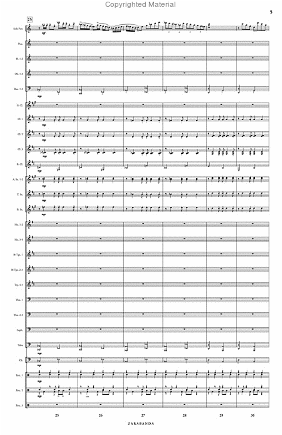 Zarabanda Concert Band scores gallery preview page 6