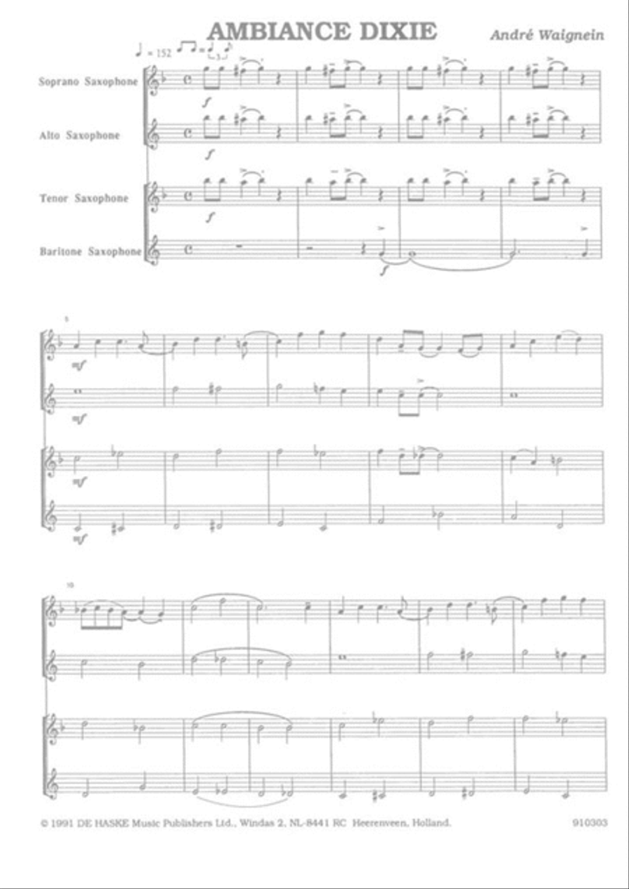 Easy Saxophone Ensemble Album Vol. 1 Saxophone Quartet scores gallery preview page 4