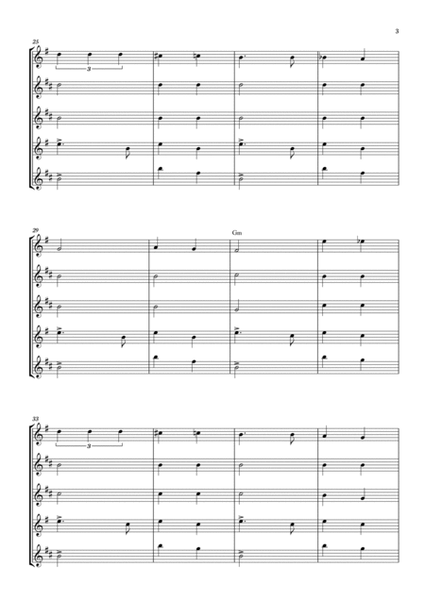 Habanera - Carmen - Georges Bizet, for Saxofone Quintet with chords in a easy version. image number null