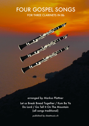 Book cover for ‘Oh Them Gospel Clarinets’ for 3 Clarinets in Bb