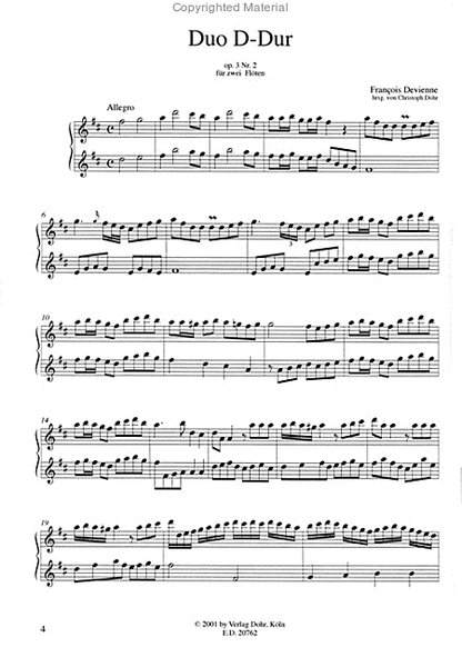 Duo für zwei Flöten D-Dur op. 3 Nr. 2