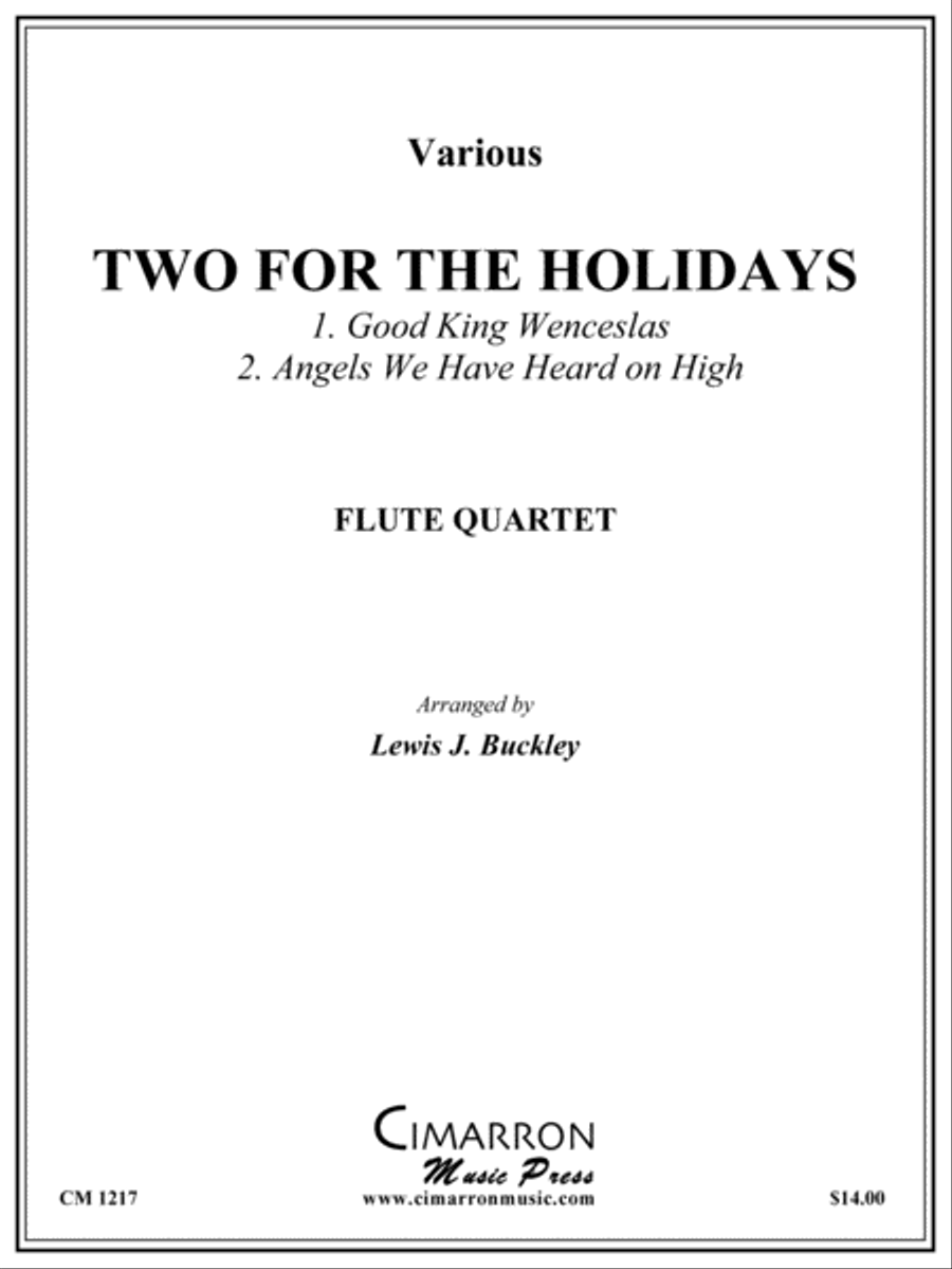 Two for the Holidays Flute Quartet scores gallery preview page 1