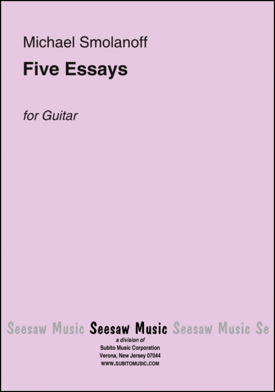 Five Essays Guitar Solo scores gallery preview page 1