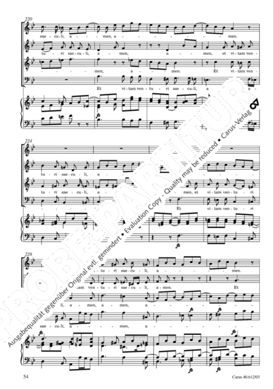 Harmoniemesse in B 4-Part scores gallery preview page 55
