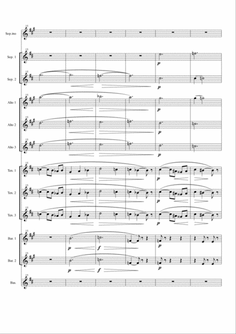 Carmen Suite No. 1 (Part One) for Saxophone Ensemble Woodwind Ensemble scores gallery preview page 3