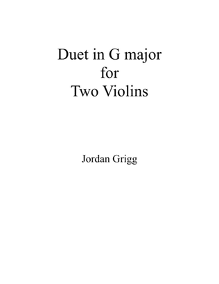 Book cover for Duet in G major for Two Violins