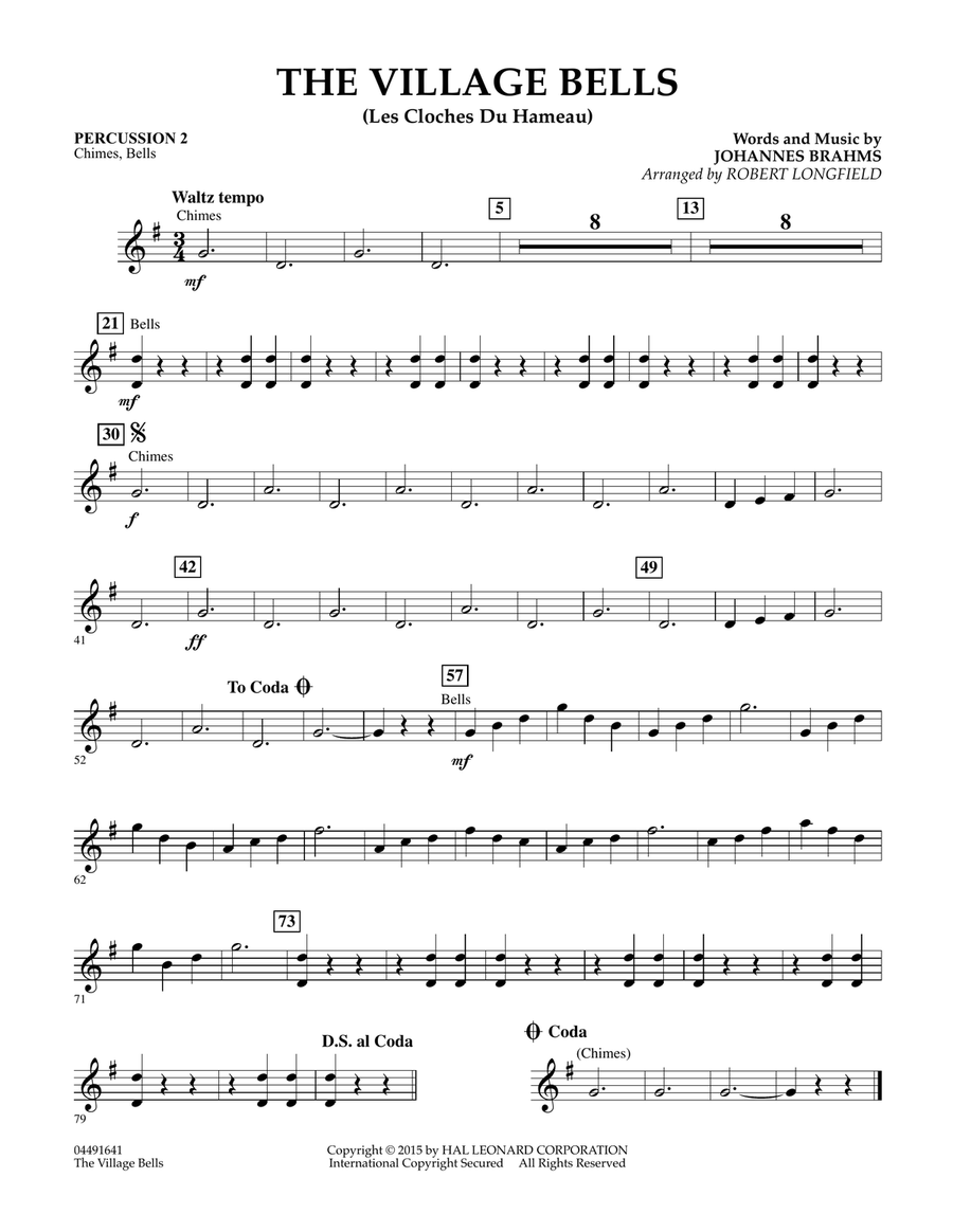 The Village Bells (Les Cloche du Hameau) - Percussion 2