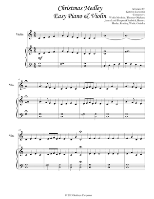 Book cover for Christmas Medley (Easy Piano and Violin)