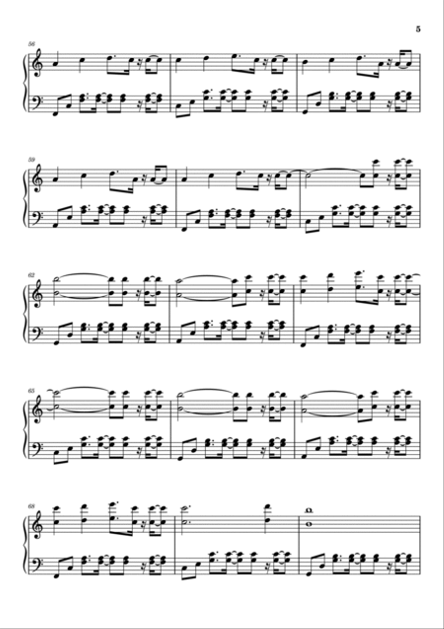 Girls Like You Piano Solo scores gallery preview page 5