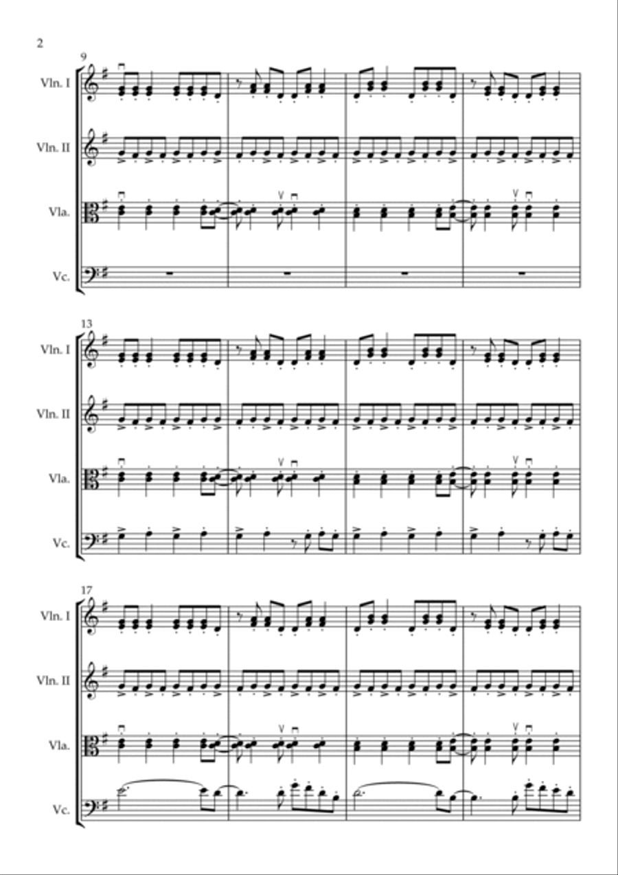 Viva La Vida String Quartet scores gallery preview page 2