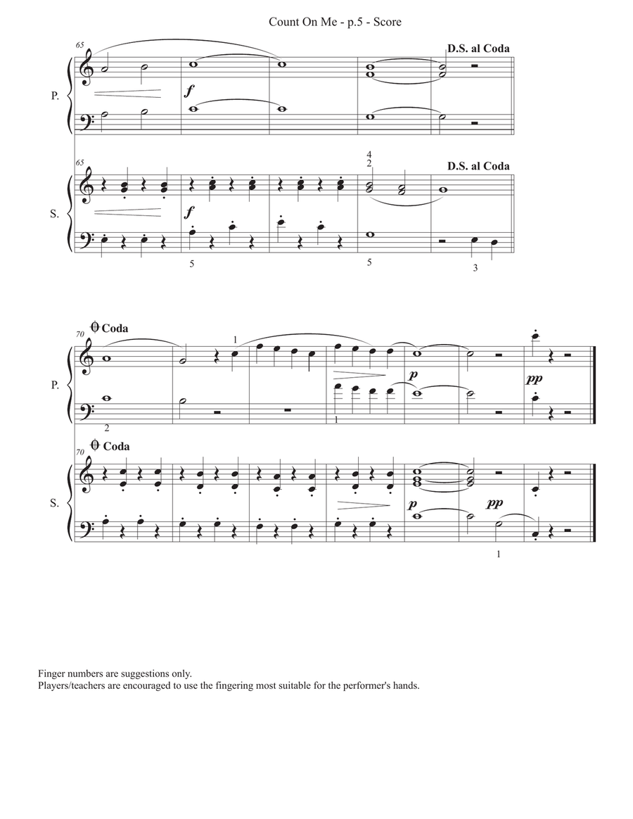Count On Me Piano scores gallery preview page 6