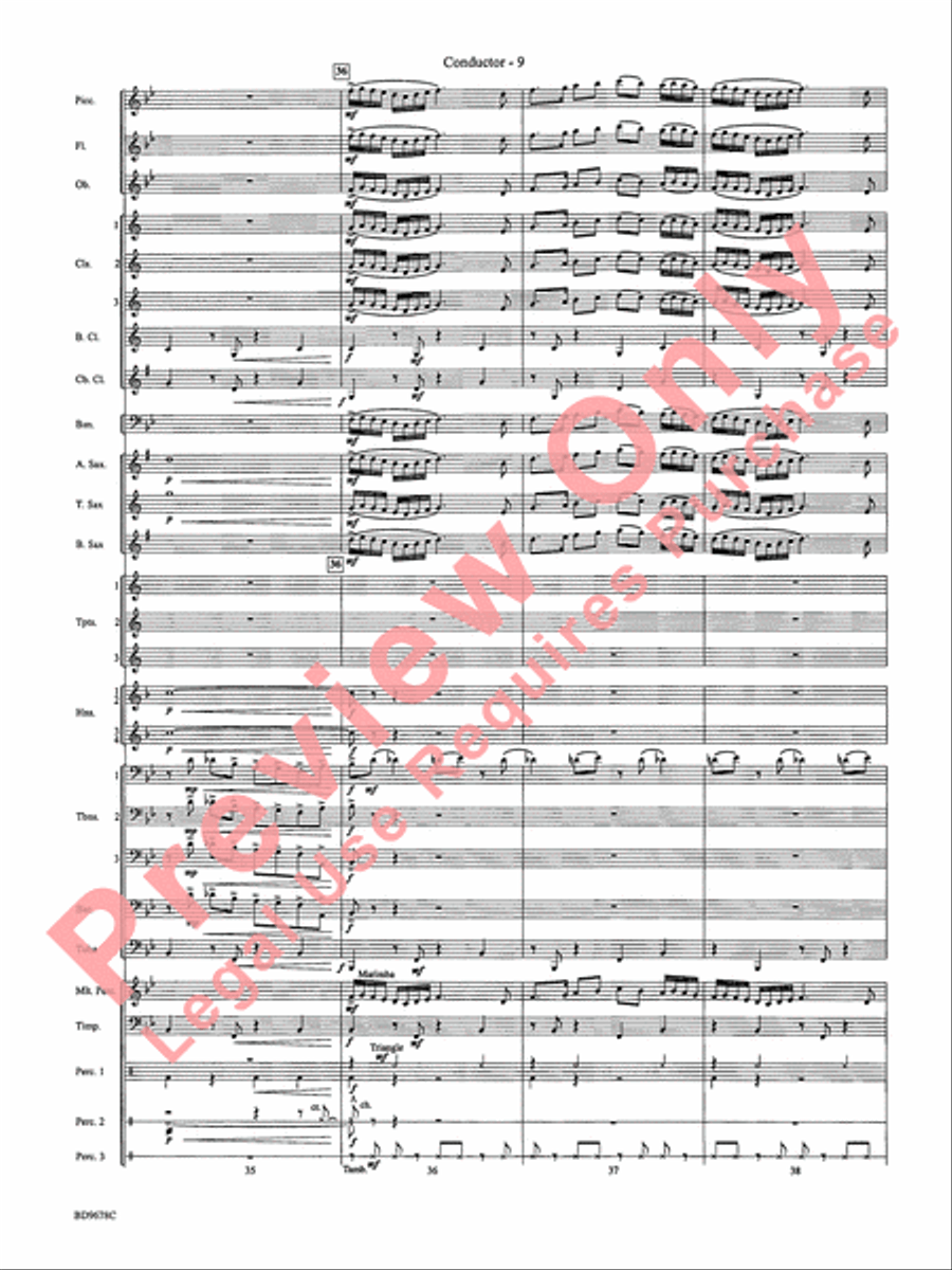 Through the Vulcan's Eye Concert Band scores gallery preview page 12