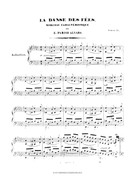 La Danse des Fées Op. 76 - Rêveries Op. 82 for Harp or Piano. Facsimile Edition