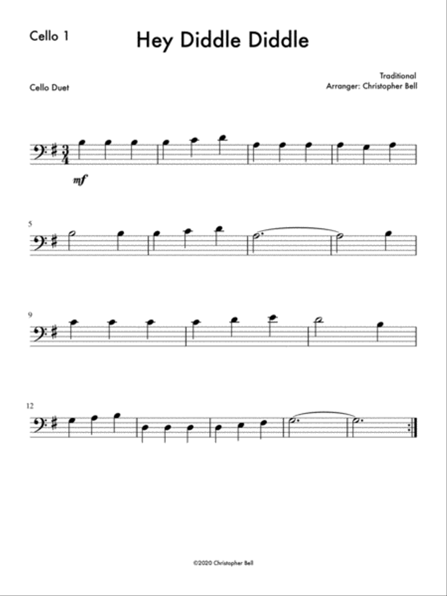 Hey Diddle Diddle String Duet scores gallery preview page 2