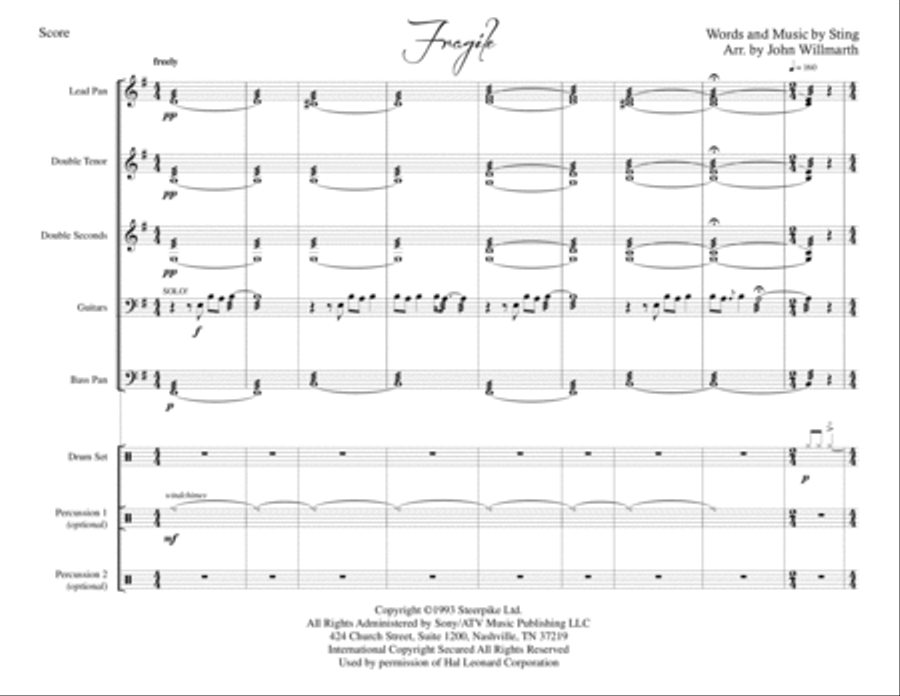 Fragile Steel Drum Band scores gallery preview page 1