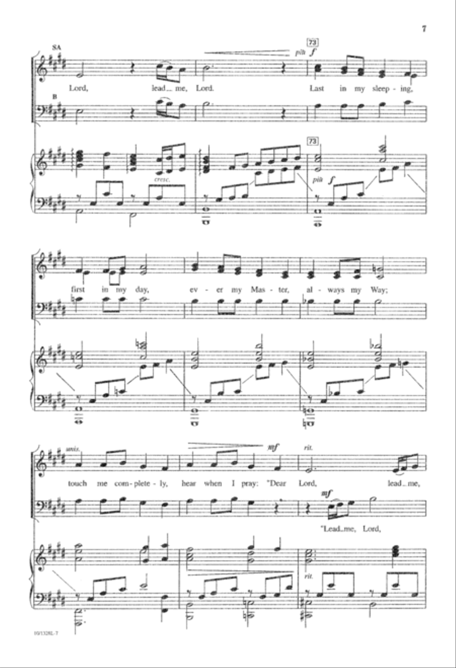 Lord, Lead Me, Lord - SAB 3-Part scores gallery preview page 7